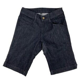 Ryb Ride Your Bike Black Summer Shade Denim Jean Cycling Shorts 9.5 oz US 26